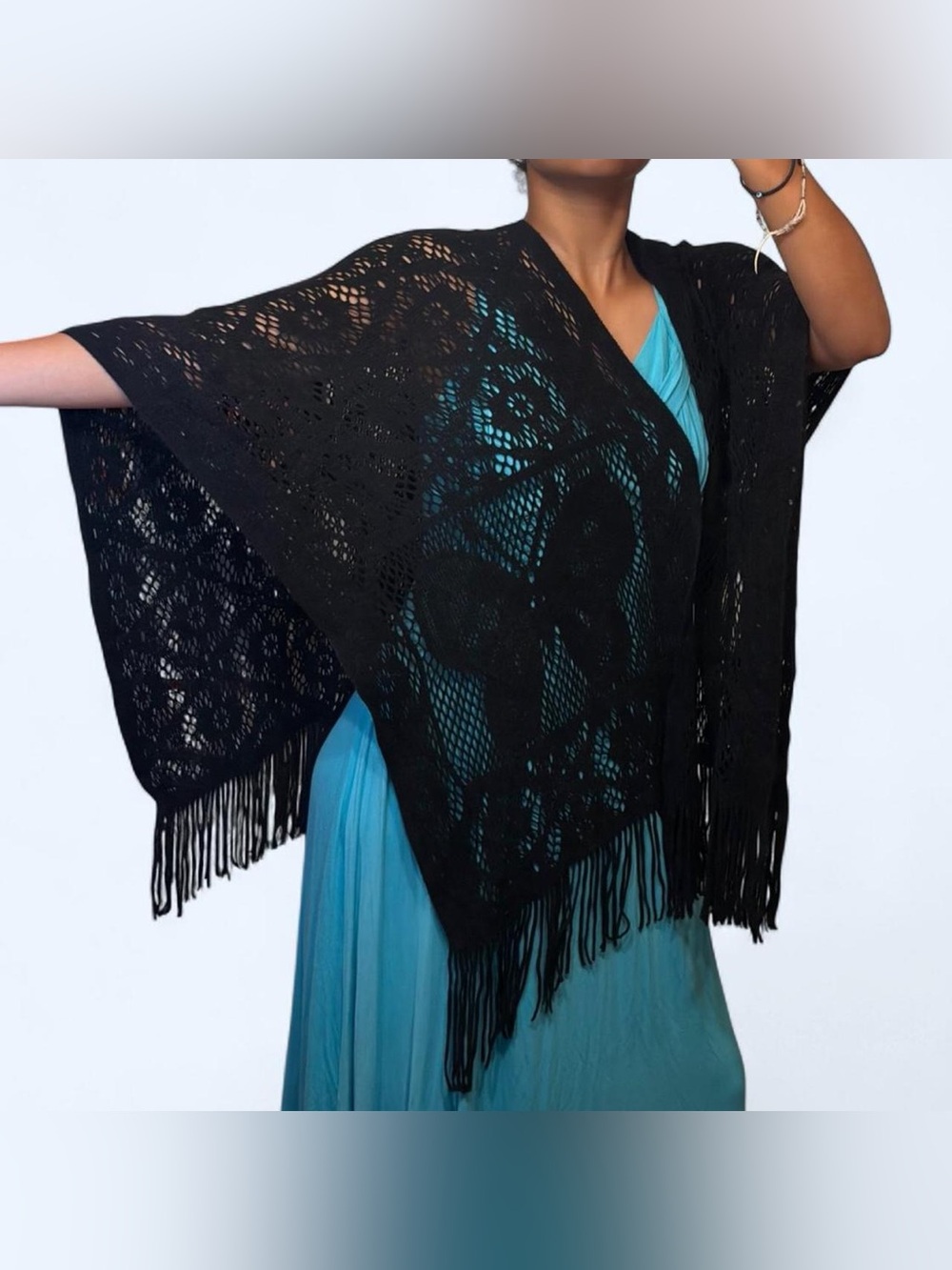 Fairy Black Crochet Butterly Cardigan!